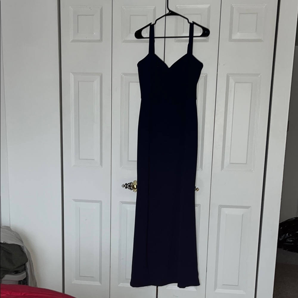 Elegant Navy Evening Gown
